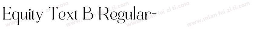 Equity Text B Regular字体转换